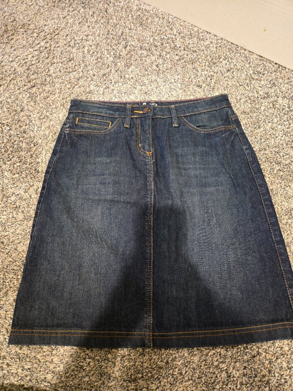 Boden Dark Wash Denim Pencil Skirt 4